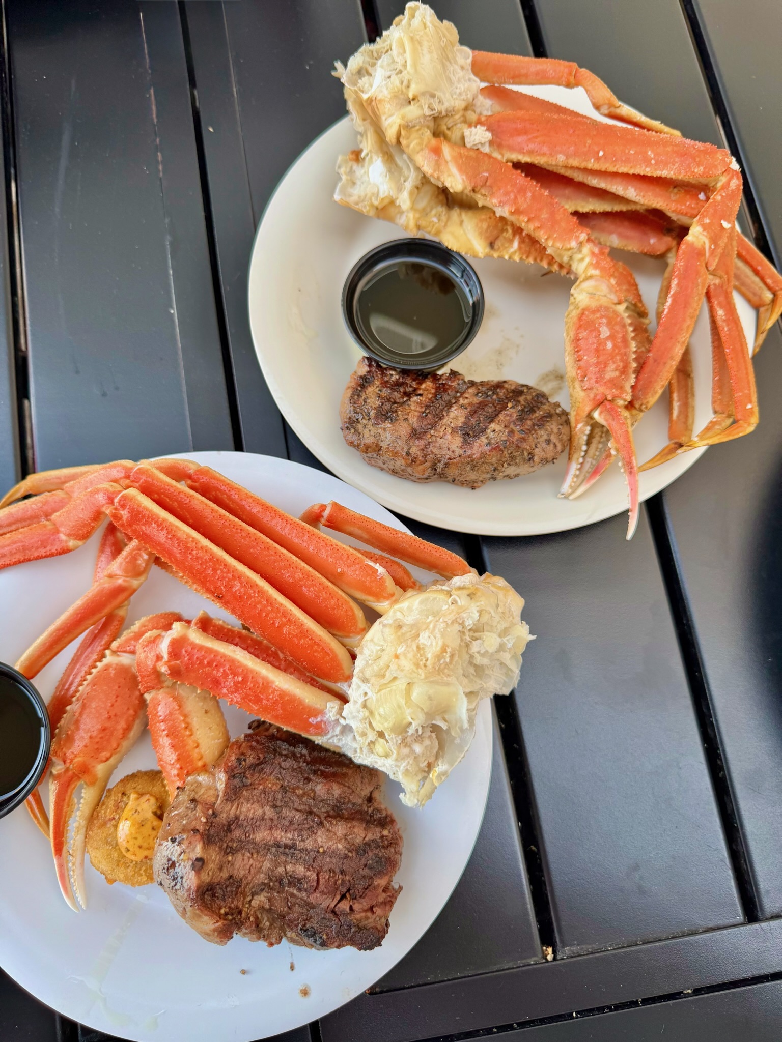 crab and steak